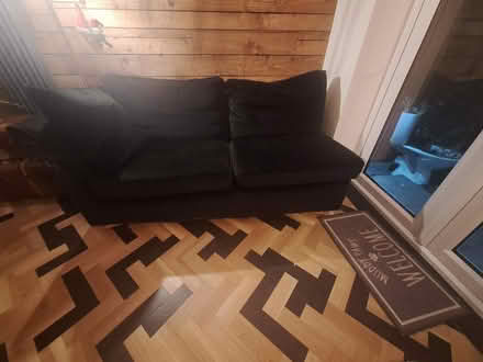 Photo of free Black velvety 2 seat chaise lounge (hessle HU13) #1