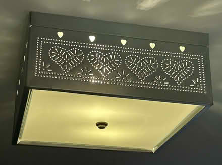 Photo of free Two Punched Tin Ceiling Lights (Peterborough.) #1
