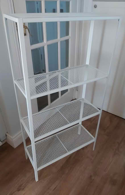 Photo of free White metal shelf unit (Falkland KY15) #2