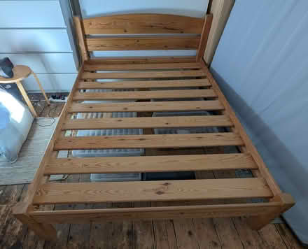 Photo of free Double bed frame (pine) (High Barnet EN5) #1