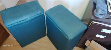 Photo of free 2 Teal(?) clothes hampers (Penngrove) #1