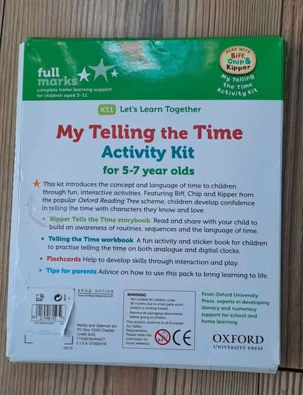 Photo of free My Telling the Time Activity Kit + Wooden Learning Clock (Teddington TW11) #2