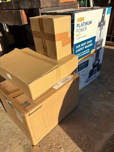 Photo of free Four strong cardboard boxes, medium and large (Burton Joyce NG14) #1