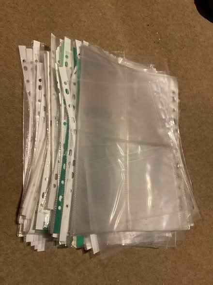 Photo of free Plastic document sleeves (North Norwich) #1