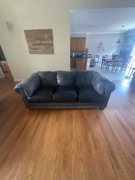 Photo of free Black leather couches (Rehoboth beach) #1