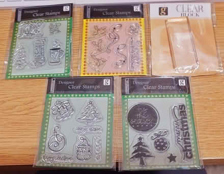 Photo of free Christmas ink stamps + clear block (West Bedhampton PO9) #1