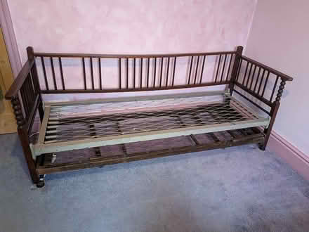 Photo of free Vintage single wooden bedstead (Manchester Chorlton M21) #1