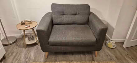 Photo of free Grey M&S Conran mid century style love seat (St Helier SM4) #1