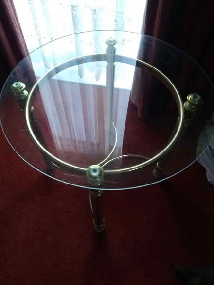Photo of free Glass/Brass Coloured Coffee Table (Runwell SS11) #1