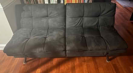 Photo of free Small Black Fold-down Couch (Hartsdale) #1