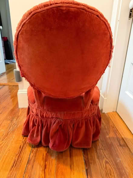 Photo of free velvet chair, needs reupholstering (Davis Sq) #2