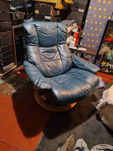 Photo of free Recliner armchair - green (Stretford M32) #1