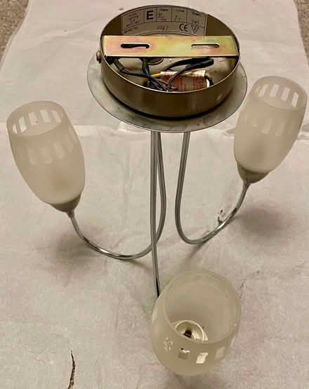 Photo of free Chrome 3 ceiling light (SES bulbs) (Heswall CH60) #2