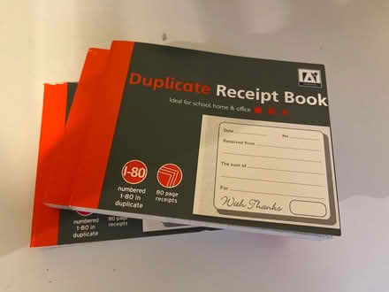 Photo of free 3 new receipt books (Worle BS22) #1