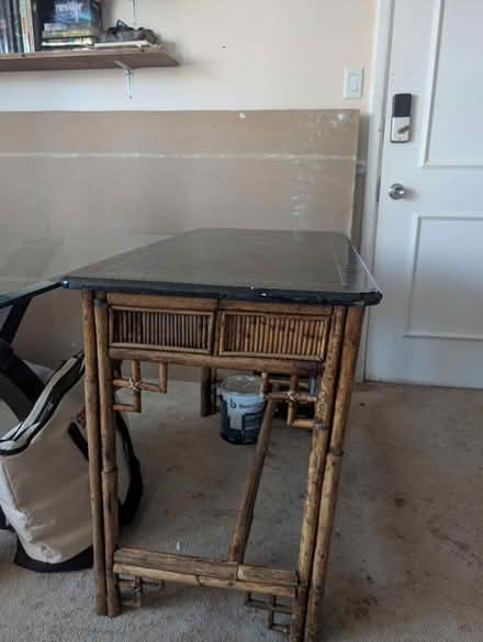 Photo of free bamboo & black table (Carling) #2