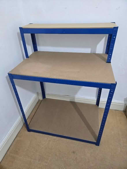 Photo of free Newpo industrial workbench with shelf (Freehold LA1) #1