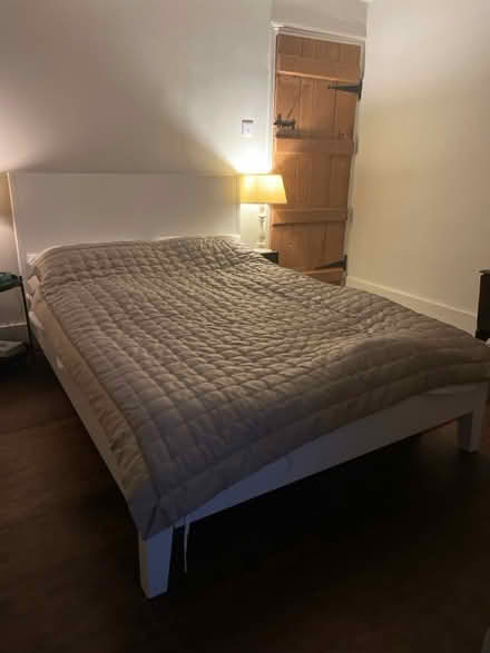 Photo of free White double bed frame (Downley HP13) #1