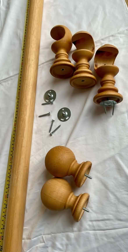 Photo of free Curtain pole (wood) (Heswall CH60) #2