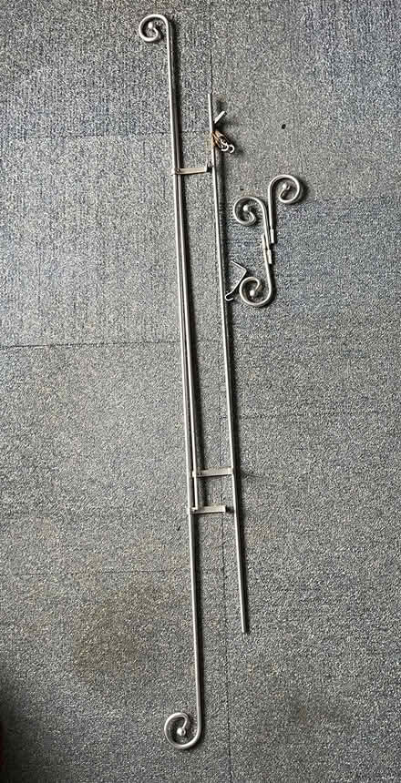 Photo of free Silver metallic curtain rods (Shefford) #1