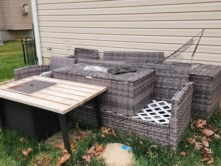 Photo of free Wicker Deck Furniture and Fire Pit (Newark) #1