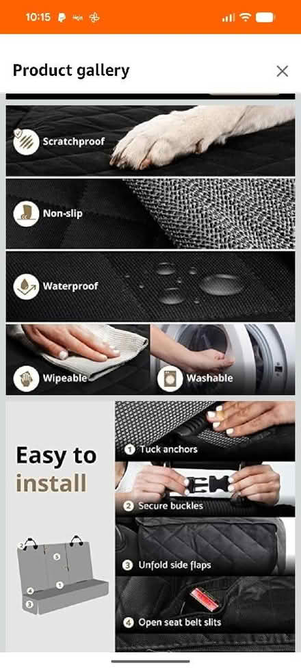 Photo of free Car seat cover (Hucclecote Meadows GL3) #2