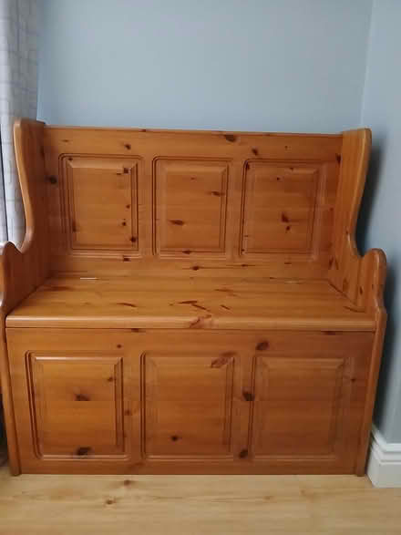 Photo of free Wooden pew with storage (Clondalkin) #1