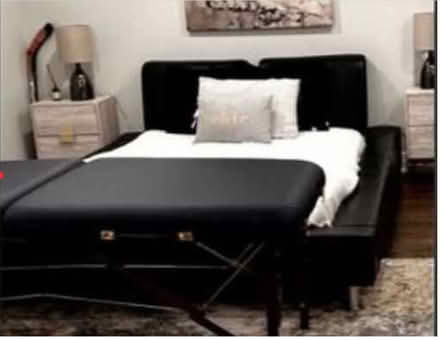 Photo of free Queen Size leather Bed (Eglinton West) #1