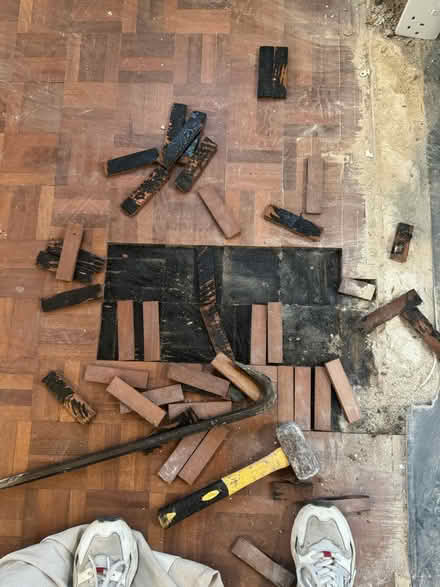 Photo of free Teak Parquet flooring (West Dulwich, SE21) #2