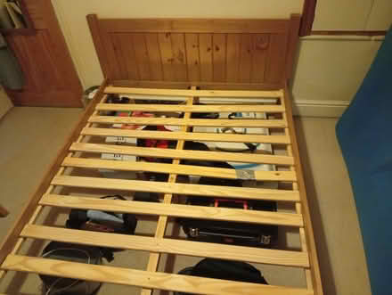 Photo of free Wooden Double Bed Frame (Primrose, Lancaster LA1) #1