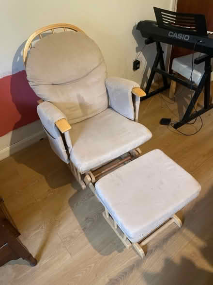Photo of free Nursing chair and foot stool (London, Dalston E8) #1