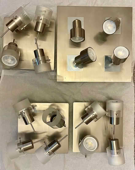 Photo of free Chrome 4 adjustable spot ceiling lights (GU10 bulbs) (Heswall CH60) #4