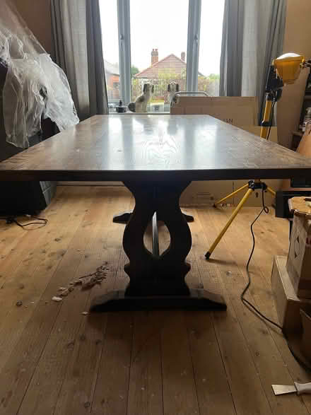 Photo of free Solid oak Dining Table 6ft x 3ft (Spondon DE21) #2