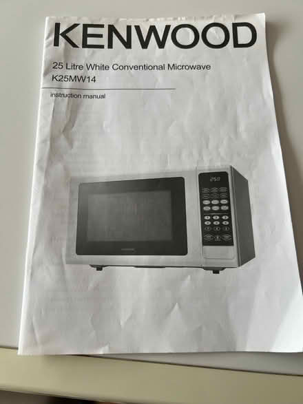 Photo of free Microwave 25 litre Kenwood K25MW14 and manual (Clarkston G76) #2