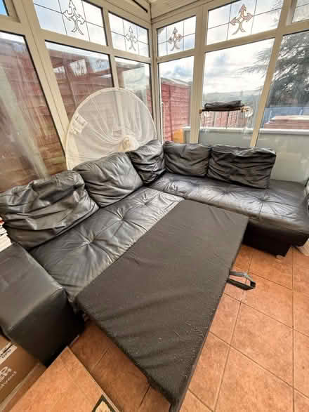 Photo of free Leather sofa bed (ME2) #3