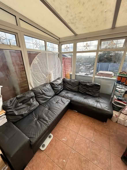 Photo of free Leather sofa bed (ME2) #1