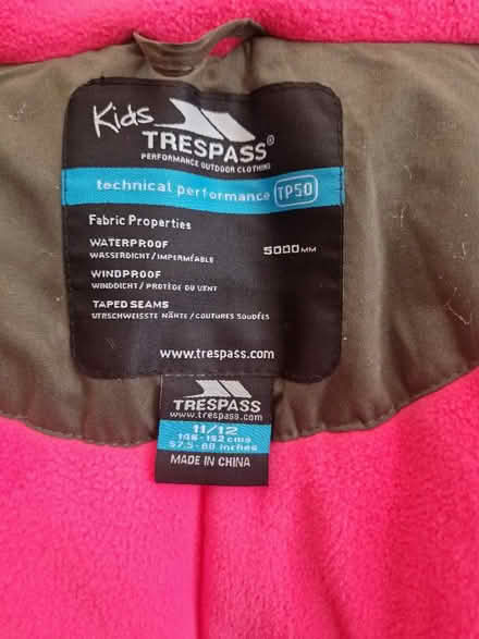 Photo of free Kids Trespass Parka 11/12 (Cutteslowe OX2) #4