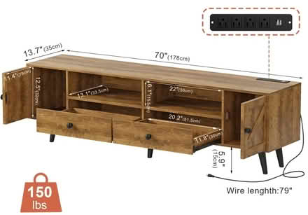 Photo of free Torron wood TV stand (Cambridge) #1