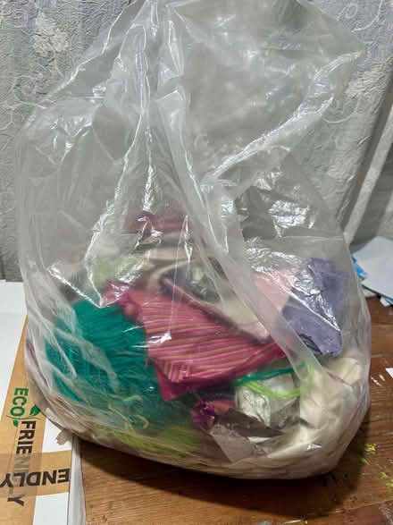 Photo of free Bag of remnant fabric and wool suitable for craft projects (Surbiton KT1) #1