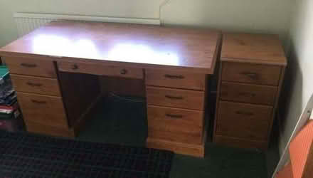 Photo of free Wooden Desk (Alpington NR14) #1
