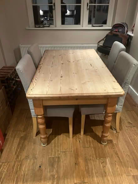Photo of free Pine kitchen table and 4 chairs (Blacknest) #1