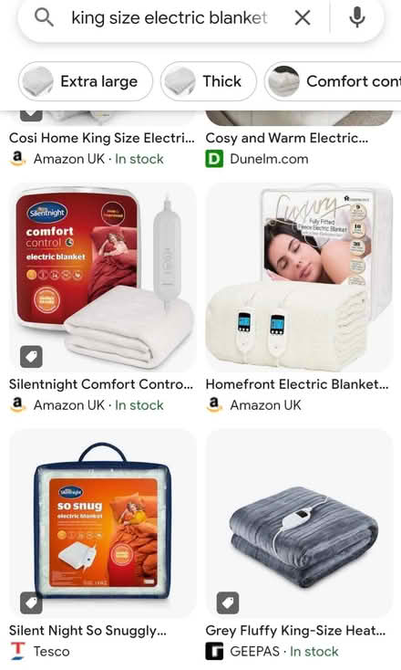 Photo of Kingsize electric blanket (Pittville GL50) #1