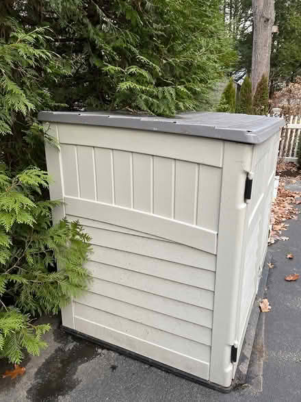 Photo of free Suncast plastic outdoor storage (between Dascomb and Clark Road) #2