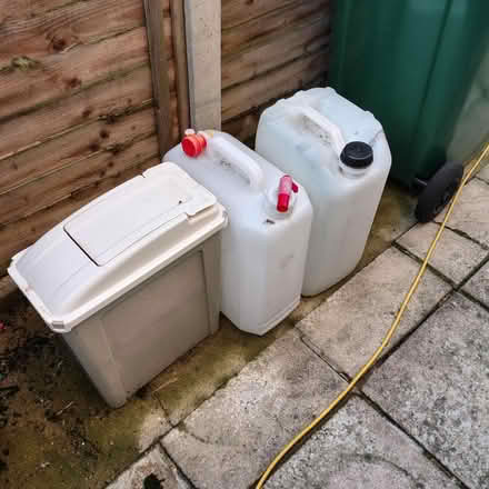 Photo of free Flip bin and water barrows (EN49BX) #1