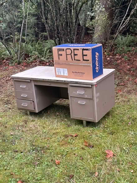 Photo of free Heavy metal desk (Whatcom County, Squalicum Lk) #1