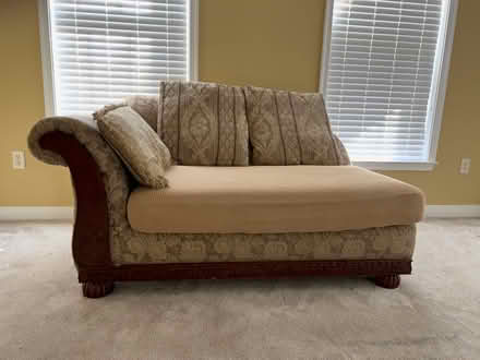 Photo of free Chaise lounger w wood carved detail (Near long gate Target) #1