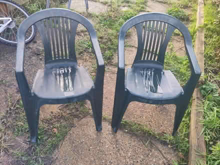 Photo of free 2x plastic garden chairs (Bexhill old town, TN40) #1