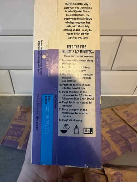 Photo of free Quaker Oat So Simple (Gluten (Hemel Hempstead HP3) #2