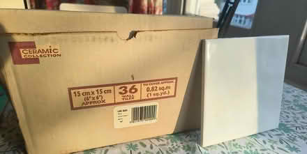 Photo of free 50 square white wall tiles (Acton Vale W3) #1