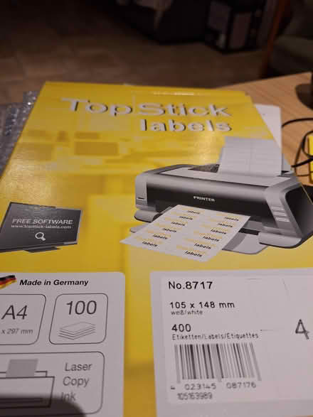 Photo of free Sticky Labels (4 per page) (Dun Laoghaire) #1