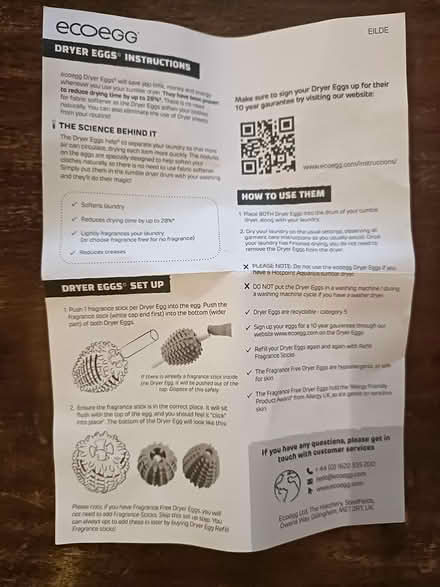 Photo of free Dryer laundry eggs (EH3 Canonmills) #3